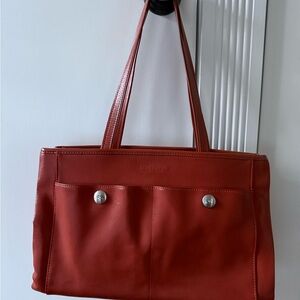 Longchamp Brick Red Tote Bag